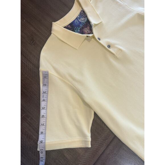 NWT Robert Graham Classic Yellow Polo Short Sleeve Shirt Men’s Size Medium NEW - Picture 7 of 15